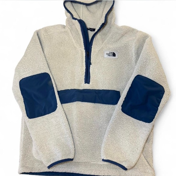 The North Face Other - The North Face Men's Cream and Navy Sherpa 1/4 Zip-Up Sweater